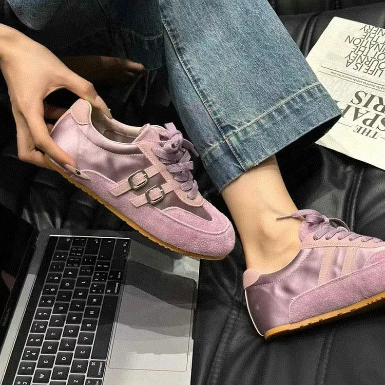 WJA Skateboard Shoes Women's Low Top Yellow/Purple/Apricot-10