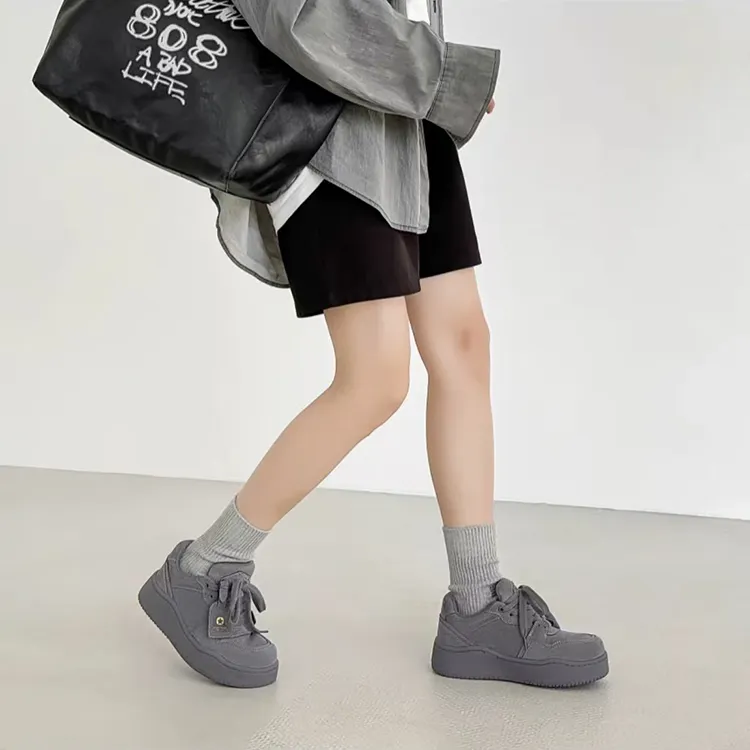 WJA Skateboard Shoes Women's Low Top Gray-4