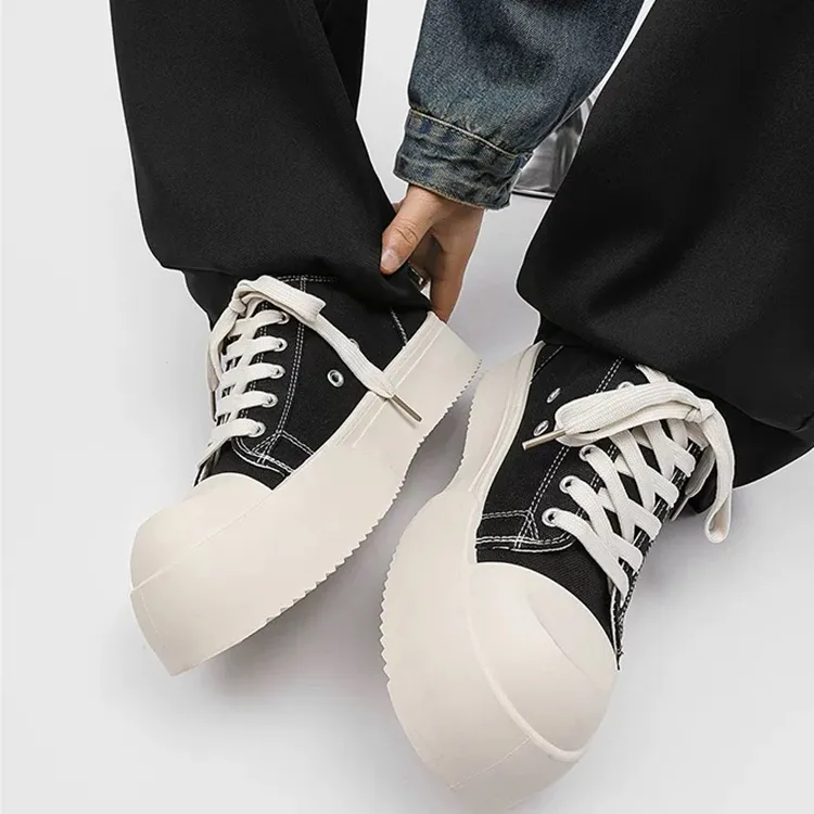 WJA Cushioning, Impact Resistant, Abrasion Resistant, Lightweight, Slip Resistant Low Top Skateboard Shoes Unisex Black-3