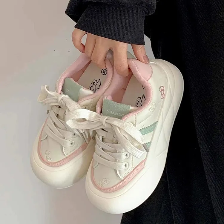 WJA Slip Resistant Cushioning Abrasion Resistant Lightweight Breathable Low Top Skateboard Shoes Women's-4