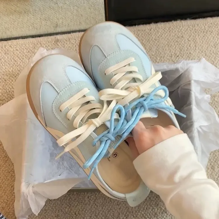 WJA Skateboard Shoes Women's Low Top Pink/Blue/Beige/Yellow-9