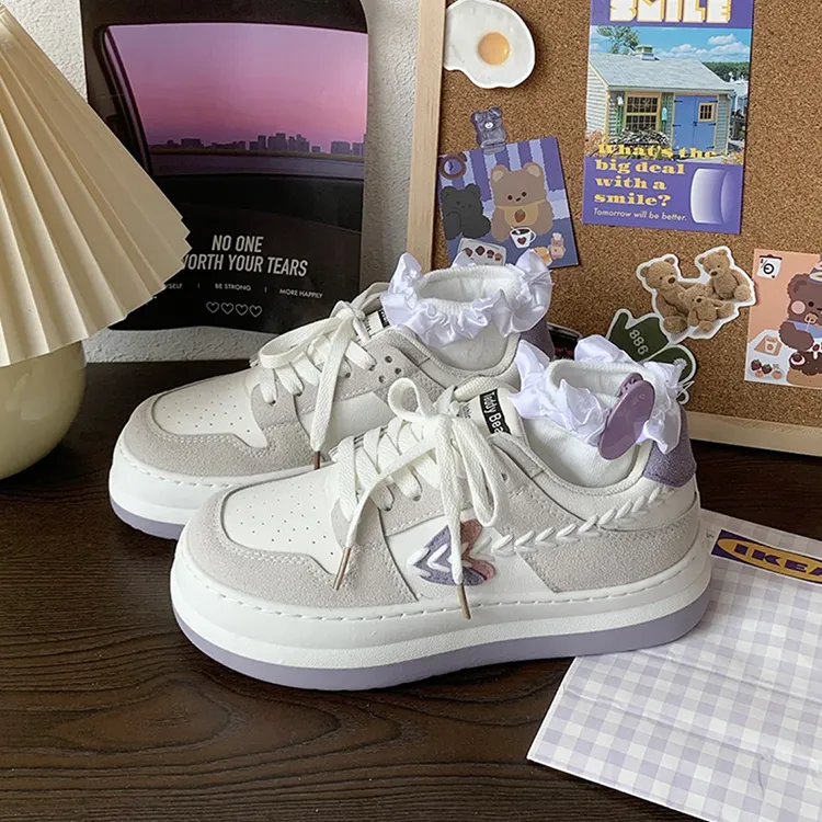 WJA Slip Resistant Shock Absorbers With Abrasion Resistant Properties Low Top Skateboard Shoes Women's-5