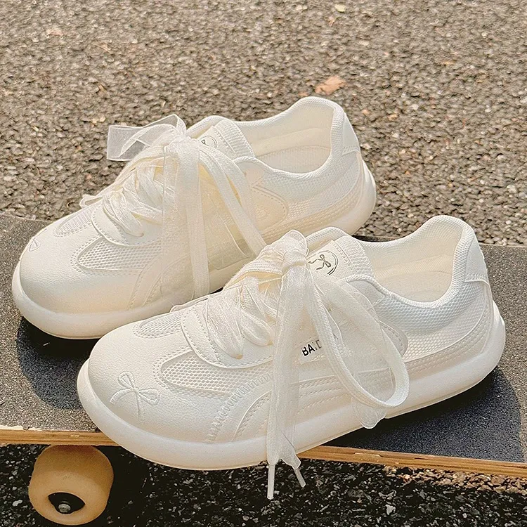 WJA Cushioning Abrasion Resistant Lightweight Slip Resistant Low Top Casual Shoes Women's Sweet Cool Beige-3