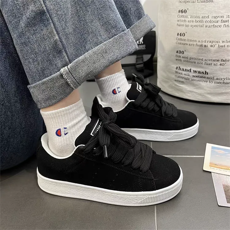 WJA Skateboard Shoes Unisex Low Top Black-3