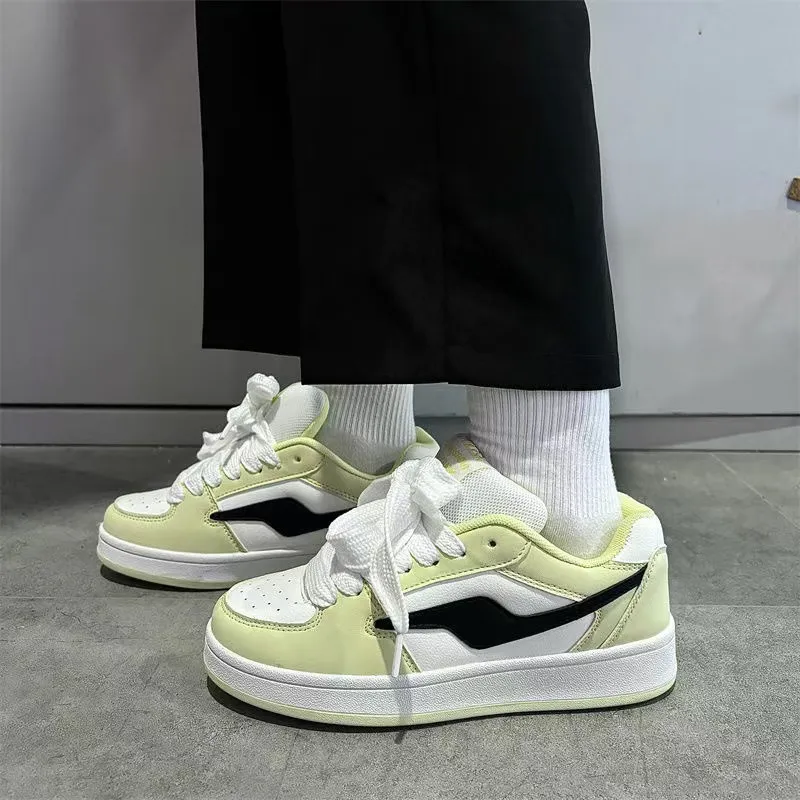 WJA Slip Resistant Cushioning Wear Resistant Lightweight Breathable Low Top Skateboard Shoes Unisex Dynamic Yellow-4