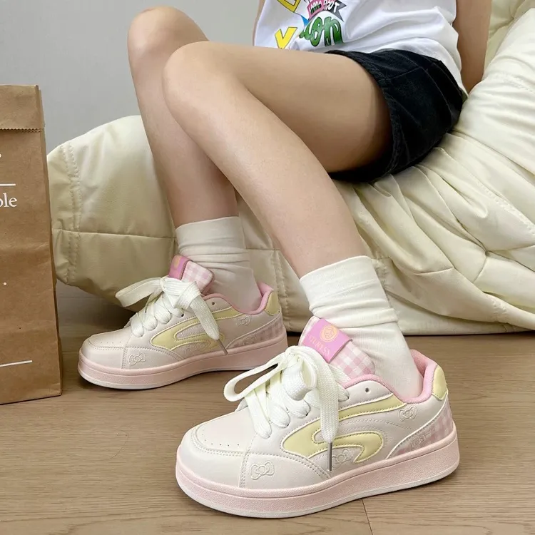 WJA Slip Resistant Cushioning Impact Resistant Abrasion Resistant Lightweight Low Top Skateboard Shoes Women's-4