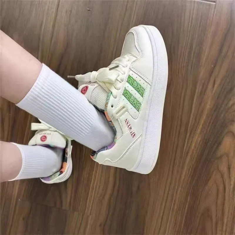 WJA Slip Resistant Cushioning Wear Resistant Lightweight Breathable Low Top Skateboard Shoes Women's Cashew Nut Color-3