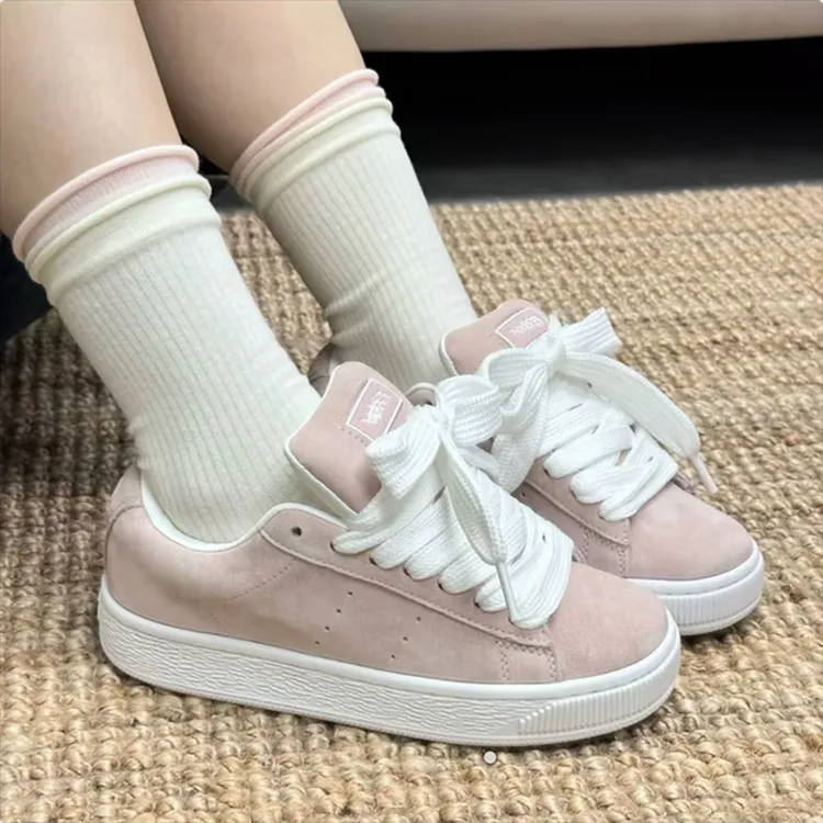 WJA Skateboard Shoes Women's Low Top Pink-1