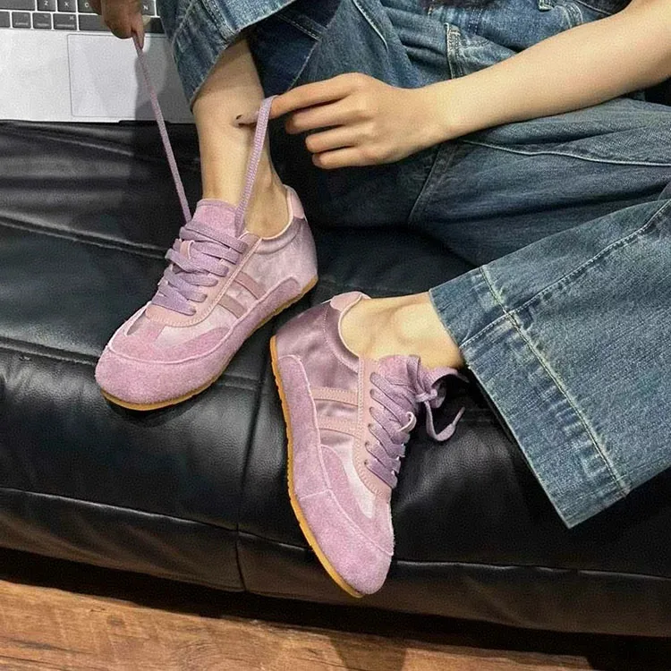 WJA Skateboard Shoes Women's Low Top Yellow/Purple/Apricot-9
