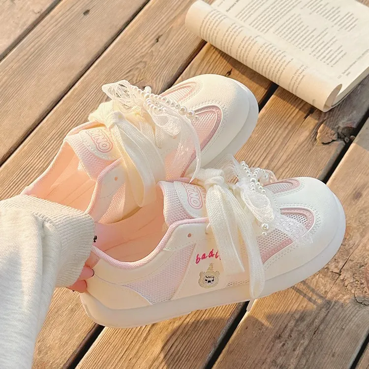 WJA Slip Resistant, Abrasion Resistant, Lightweight Low Top Casual Shoes Women's Urban Chic Style Rice-2