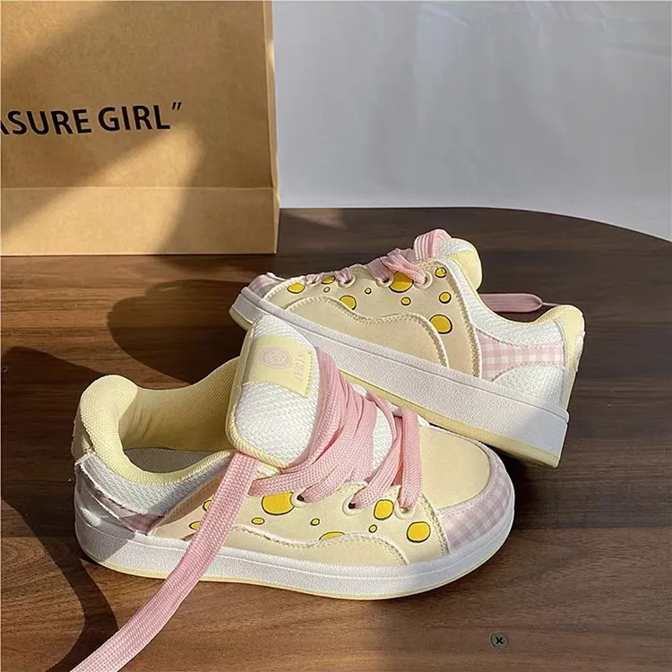WJA Thermal, Slip Resistant, And Abrasion Resistant Coverage Low Top Skateboard Shoes Women's Bubbles Pink-6