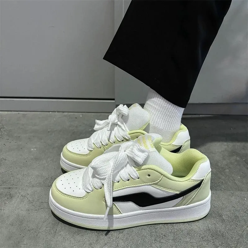 WJA Lightweight Wear-Resistant And Slip-Resistant Low-Top Skateboard Shoes Unisex Dynamic Yellow-3