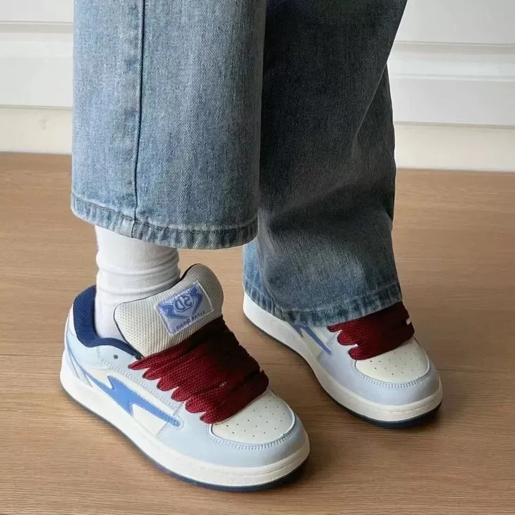 WJA Skateboard Shoes Women's Low Top Blue-2