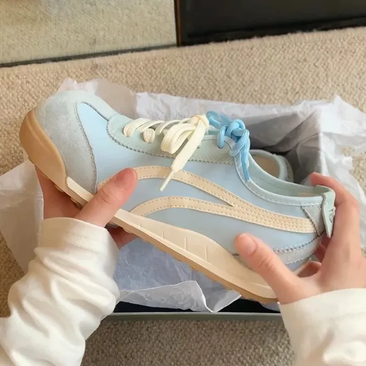 WJA Skateboard Shoes Women's Low Top Pink/Blue/Beige/Yellow-8