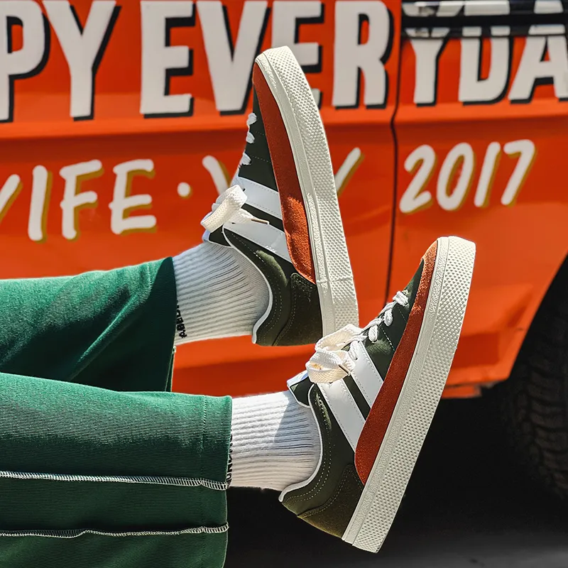 WJA Low Top Skateboard Shoes Unisex Green-3