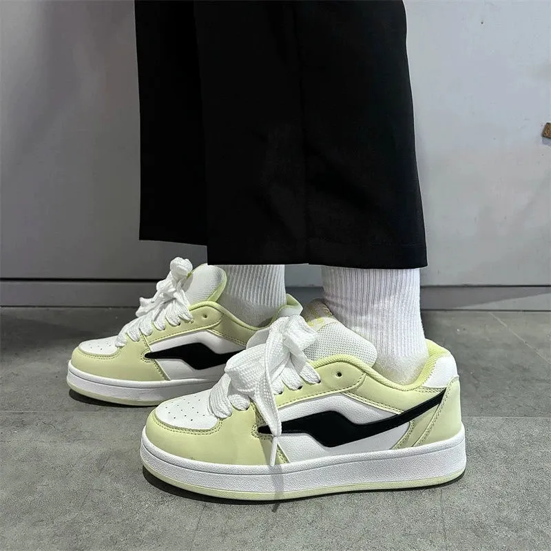WJA Lightweight Wear-Resistant And Slip-Resistant Low-Top Skateboard Shoes Unisex Dynamic Yellow-1