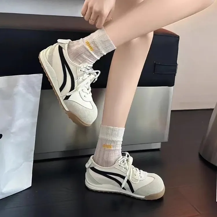 WJA Skateboard Shoes Women's Low Top Beige/Yellow/Pink-9