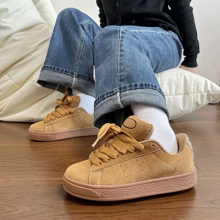 WJA Coverage Wear Resistant Lightweight Slip Resistant Low Top Skateboard Shoes Unisex Leopard Print Brown-4