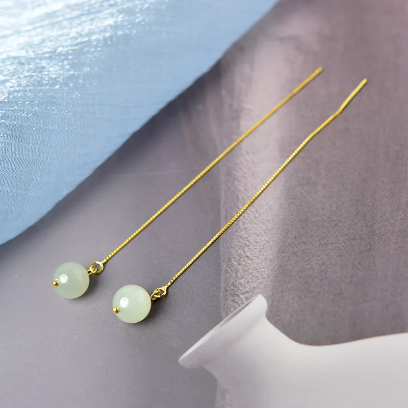 Tokai Family Jade Drop Earrings Green Jade Women's-2