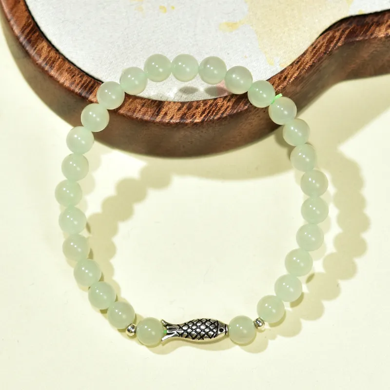 Tokai Family Hetian Jade Bracelets Pale Greenish White Jade Unisex-4