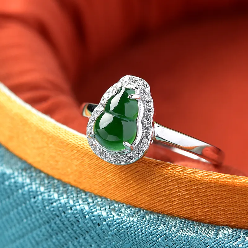 Tokai Family Ice Type Jadeite Rings Women's-3