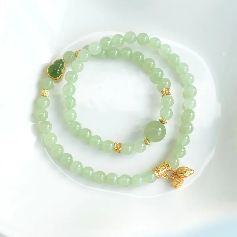 Tokai Family Bracelets Pale Greenish White Jade Women's-3