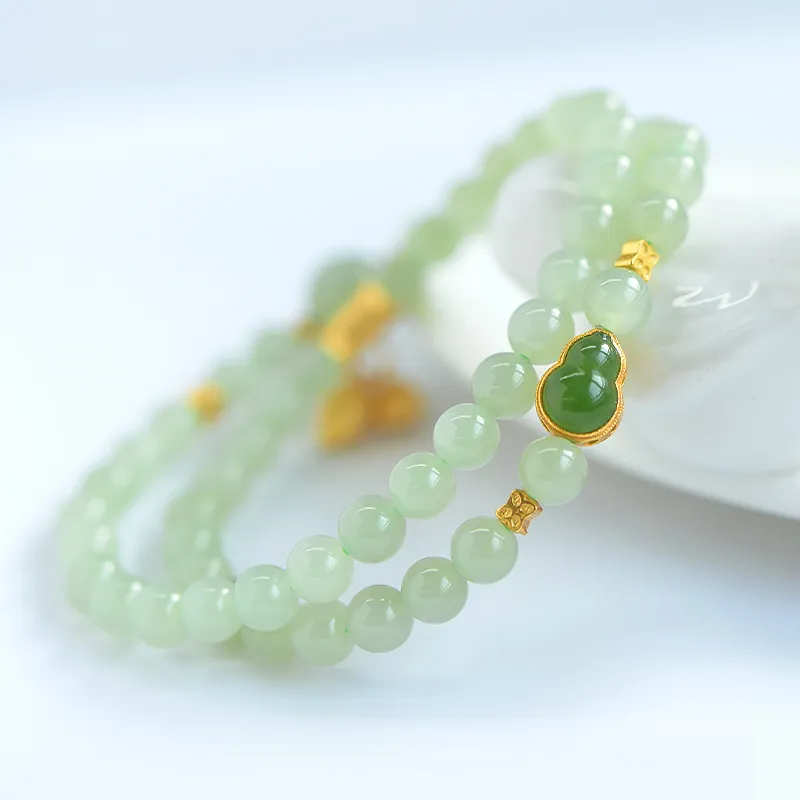 Tokai Family Bracelets Pale Greenish White Jade Women's-2