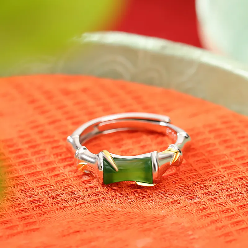 Tokai Family Hetian Jade Rings Jasper Women's-3