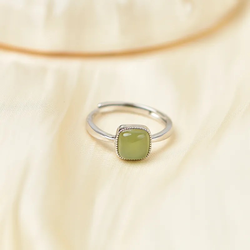 Tokai Family Hetian Jade Rings Green Jade Women's-3
