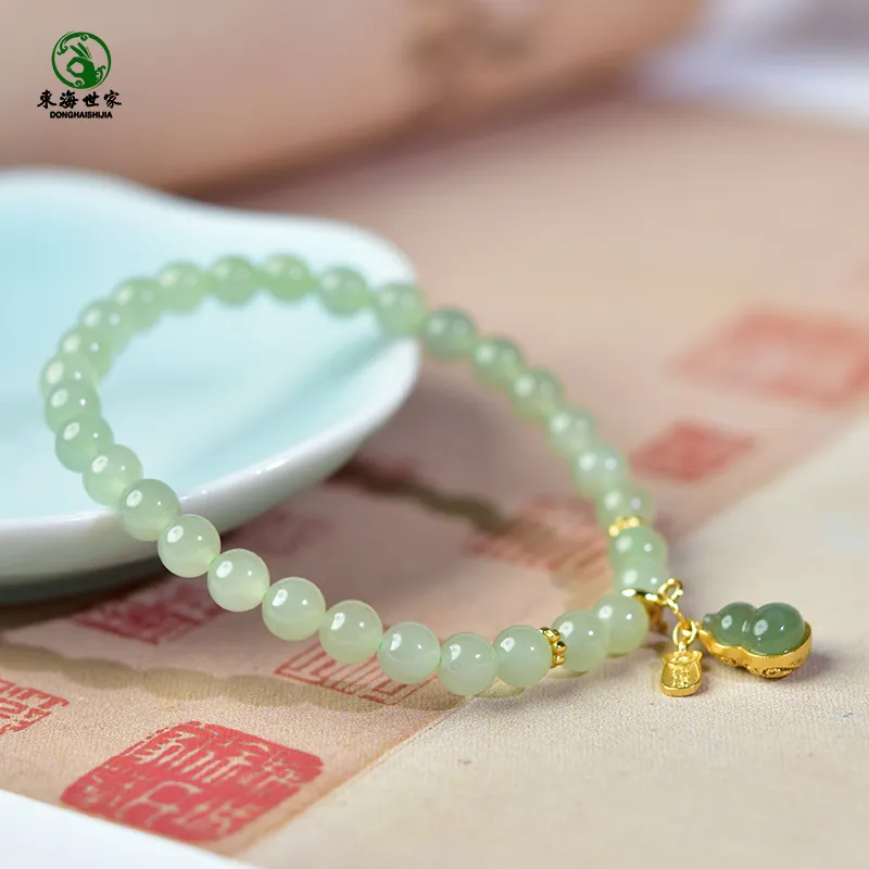 Tokai Family Bracelets Pale Greenish White Jade Women's-4
