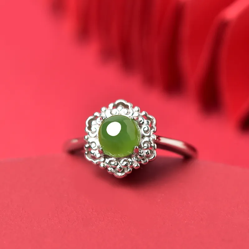 Tokai Family Hetian Jade Rings Jasper Unisex-2