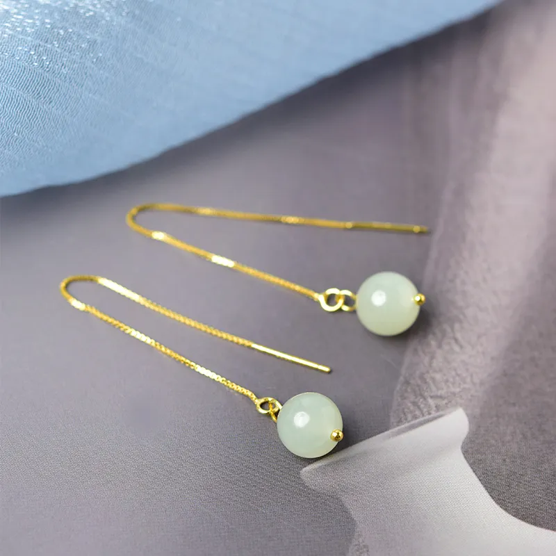 Tokai Family Jade Drop Earrings Green Jade Women's-3