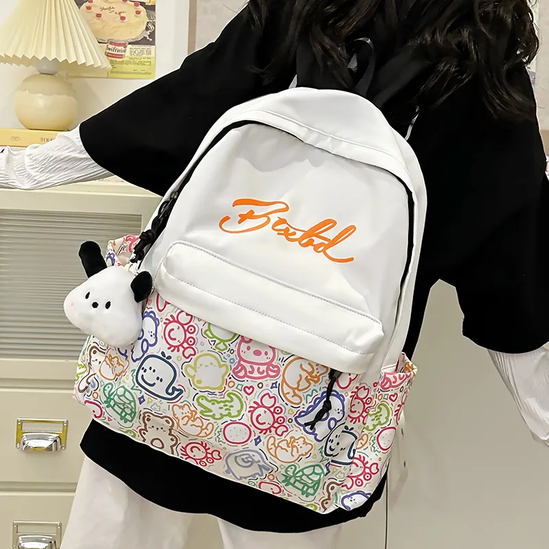 MINIPUDING Nylon Backpack Women's Multicolor-9
