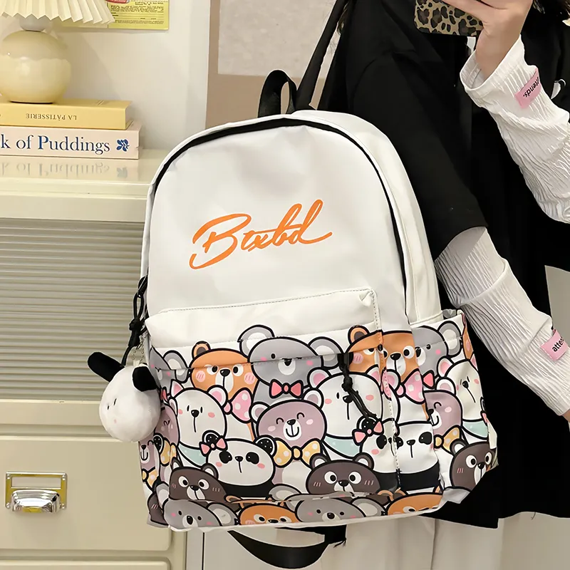 MINIPUDING Nylon Backpack Women's Multicolor-7