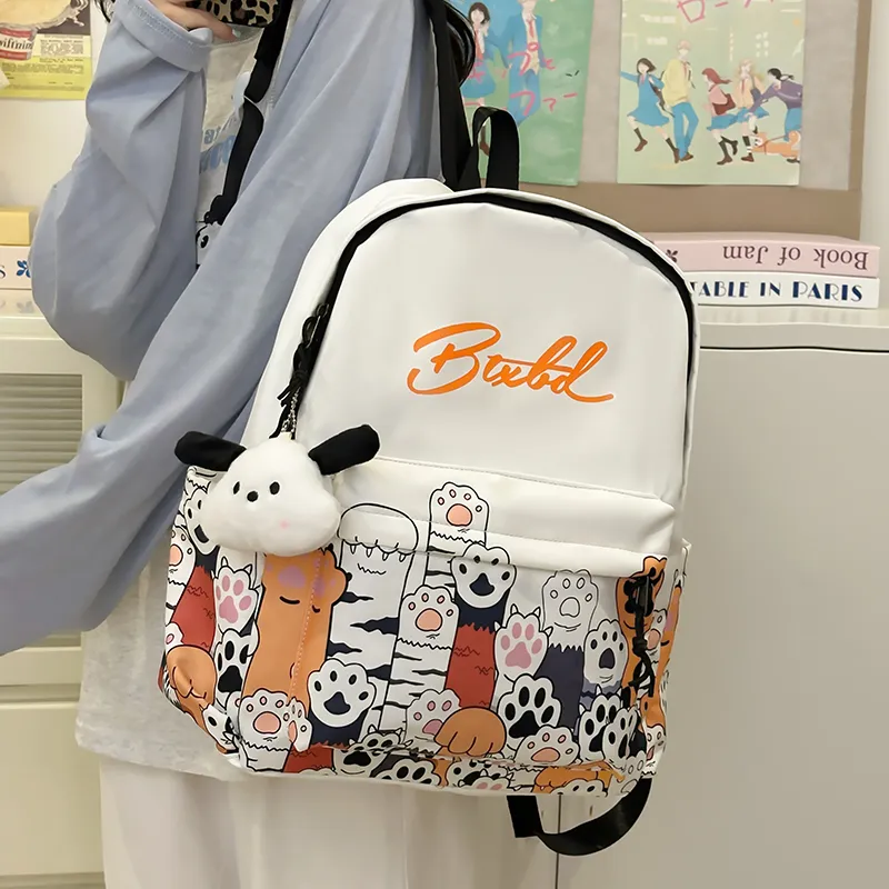 MINIPUDING Nylon Backpack Women's Multicolor-1