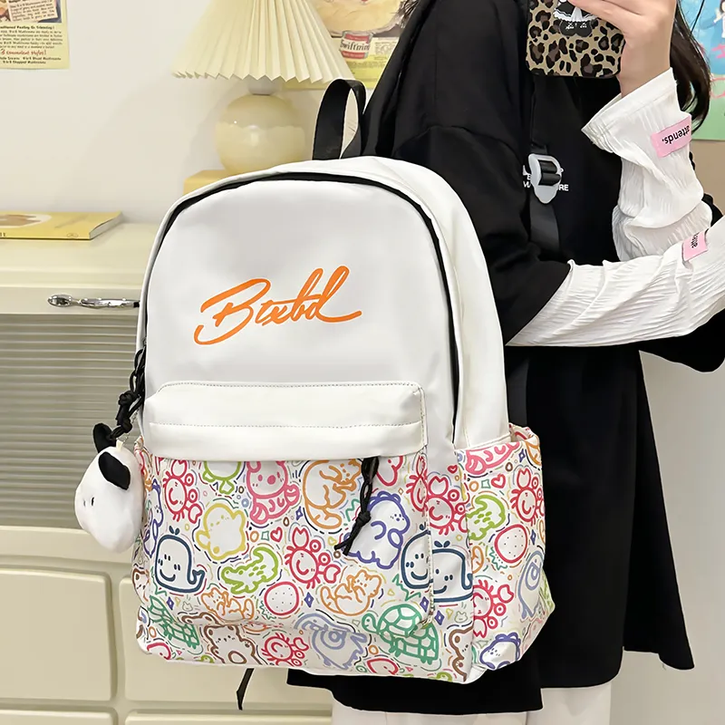 MINIPUDING Nylon Backpack Women's Multicolor-11