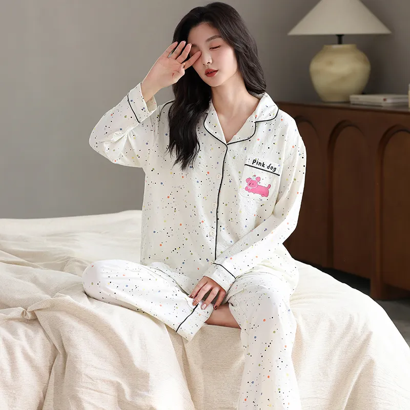 Lanza Pajama Set Women's Pink Puppy-3