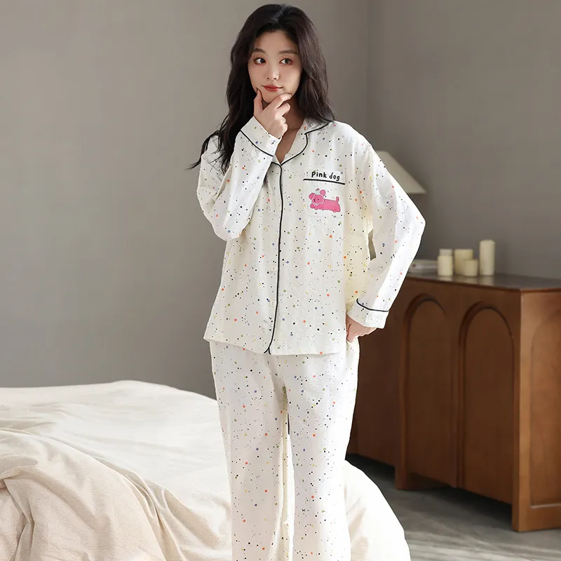 Lanza Pajama Set Women's Pink Puppy-6