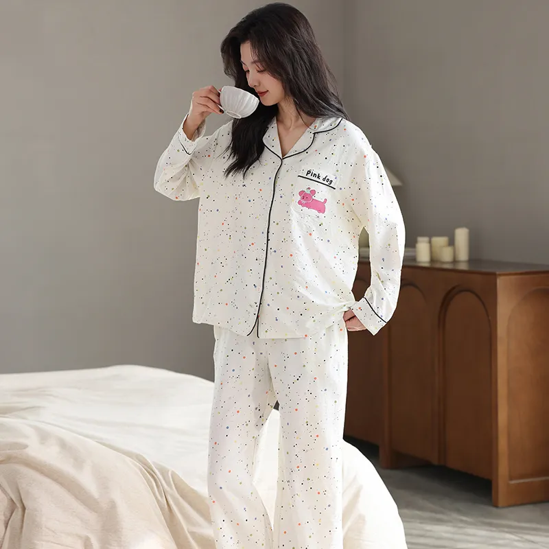 Lanza Pajama Set Women's Pink Puppy-5