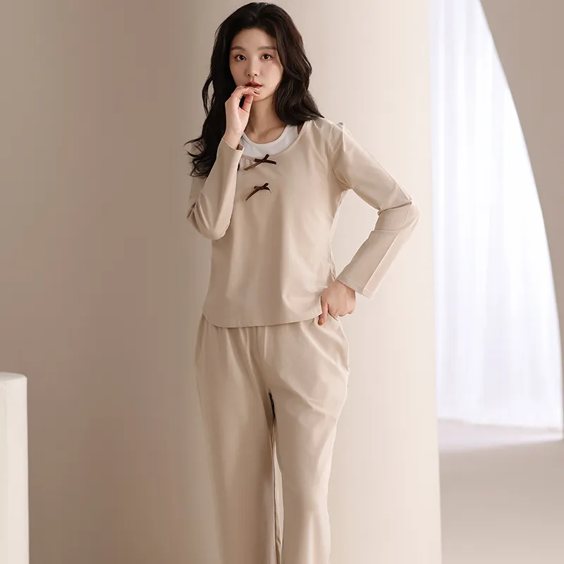 Lanza Pajama Set Women's Almond Yellow-6