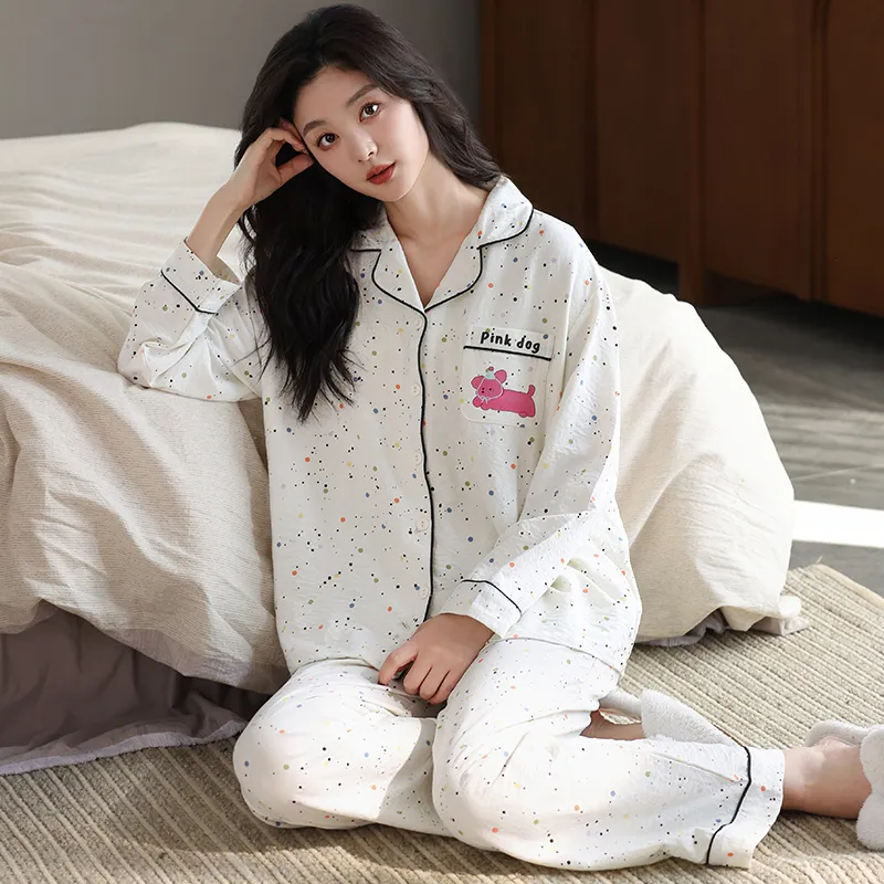Lanza Pajama Set Women's Pink Puppy-4