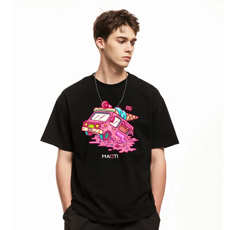 Cats T Shirt Unisex Black White-4