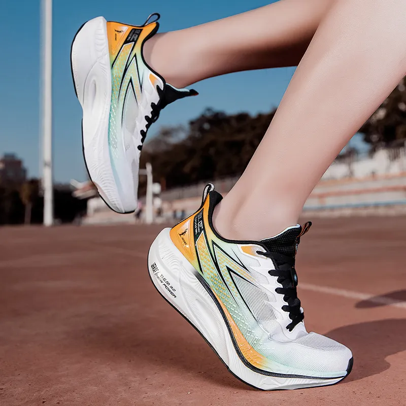 ANDEZHANMUSI x CANUVEN Cushioning Slip Resistant Low Top Marathon Training Race Running Shoes Men's-14