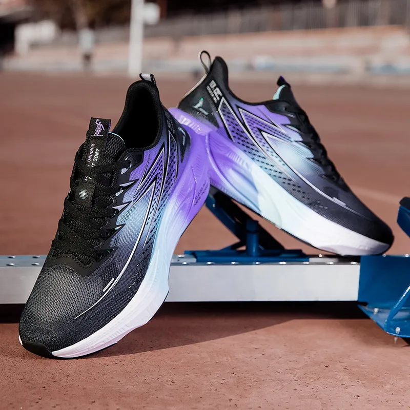 ANDEZHANMUSI x CANUVEN Cushioning Slip Resistant Low Top Marathon Training Race Running Shoes Men's-17