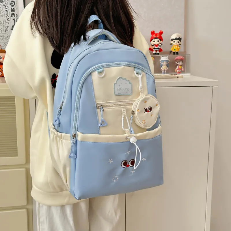Tong Tong Rabbit Nylon Backpack Large Size Unisex Multicolor-6