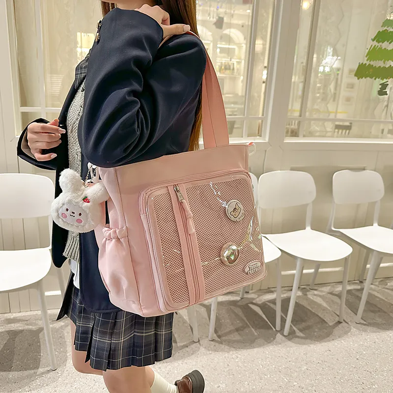 OUZIHUANG Nylon Shoulder Bag Women's Multicolor-6