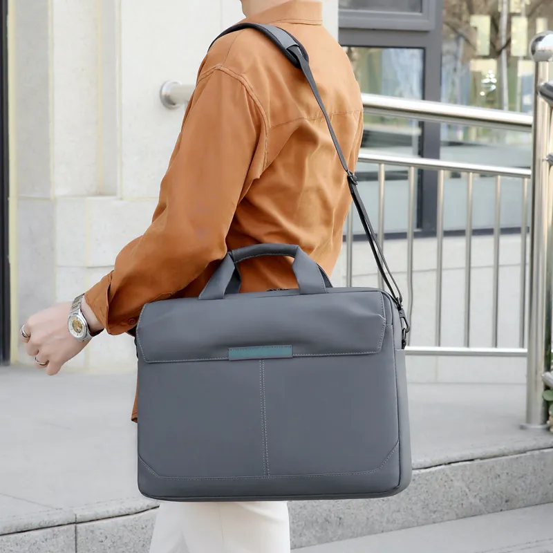 Deli Bear Membrana Dermalis Laptop Bag Regular Men's Gray/Black/Blue-6