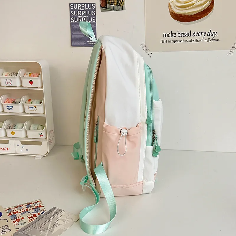 Tong Tong Rabbit Nylon Backpack Unisex Multicolor-3