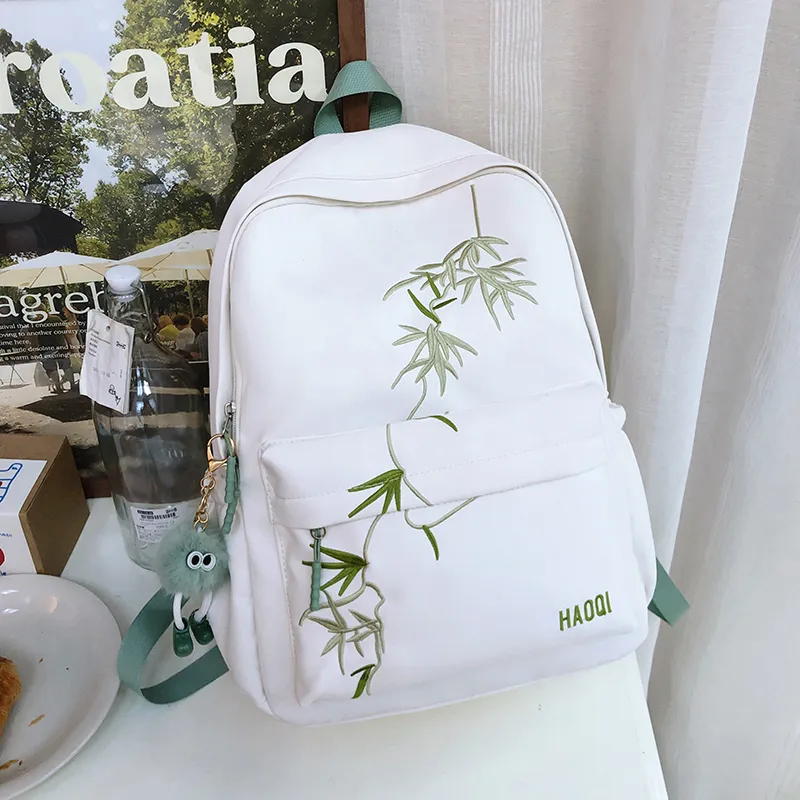 OUZIHUANG Nylon Backpack Large Size Unisex Multicolor-4