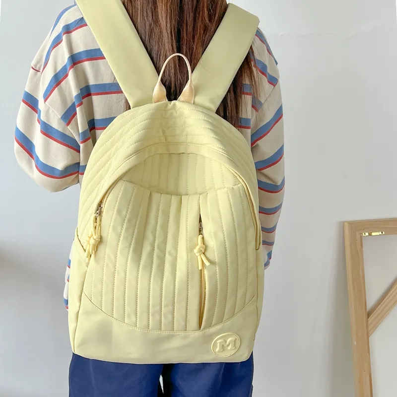 Deli Bear Nylon Fabric Backpack Regular Unisex Multicolor-2